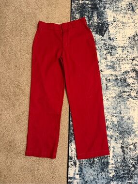 Dickies Red Straight-Leg Chinos